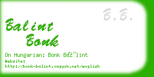 balint bonk business card